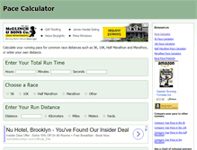 Tablet Screenshot of pace-calculator.com